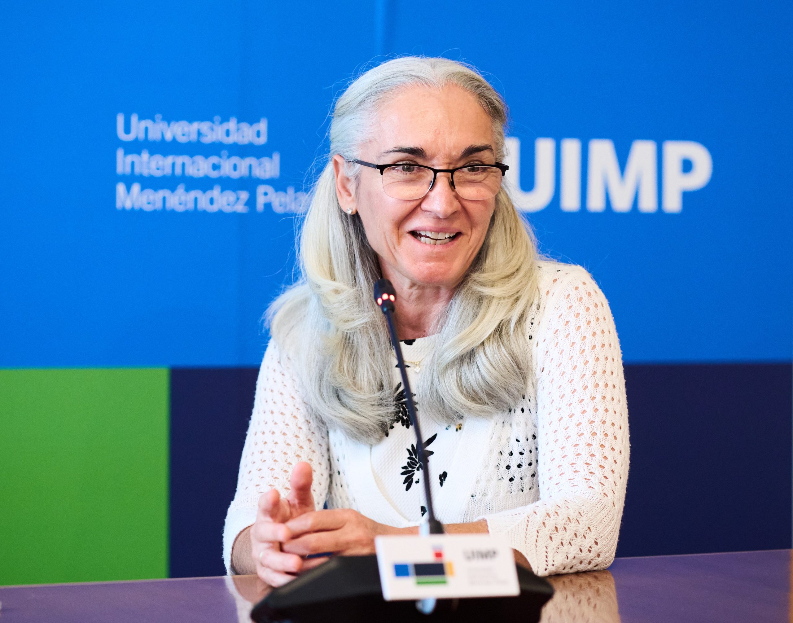 Rueda de prensa de Eva Nogales con motivo del acto de investidura como doctora honoris causa